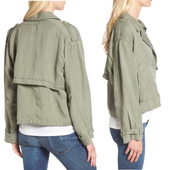 RAILS Barclay Crop Utility Jacket In Sage s.L - Picture 3 of 4